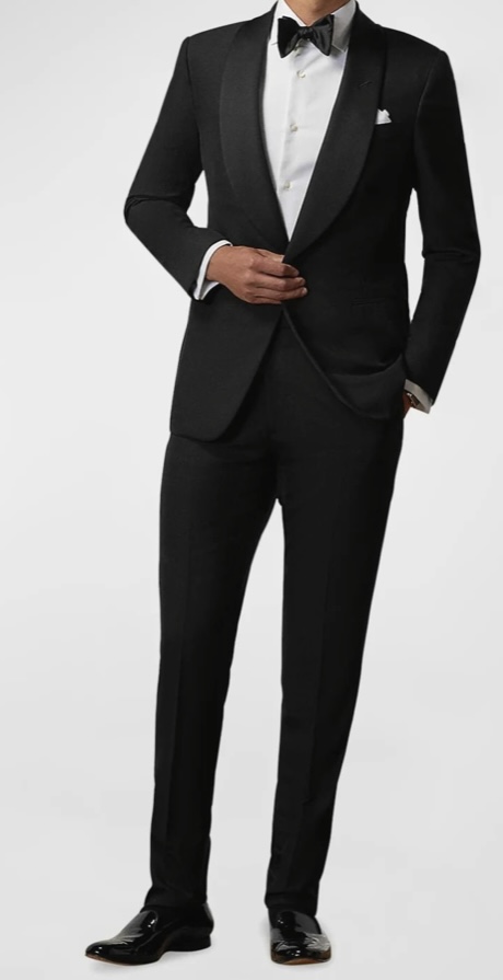 Black tuxedo with bow tie